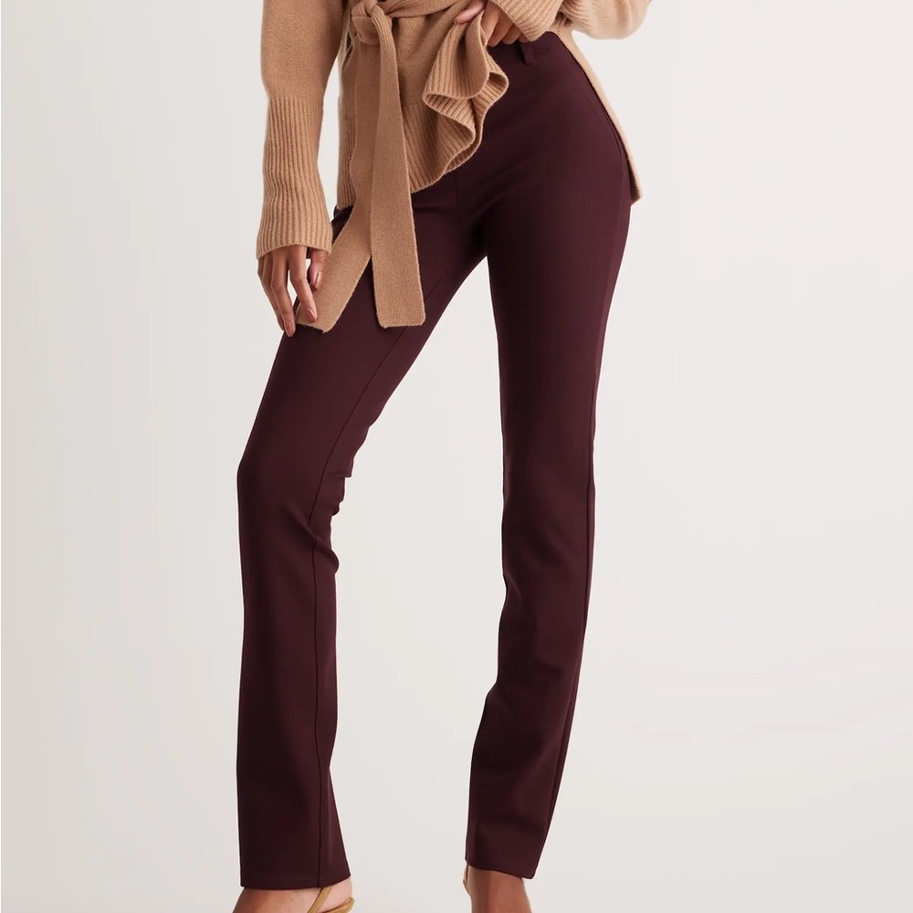 Quince Ultra-Stretch Ponte Straight Leg Pants Size Large Office‎ Business Staple